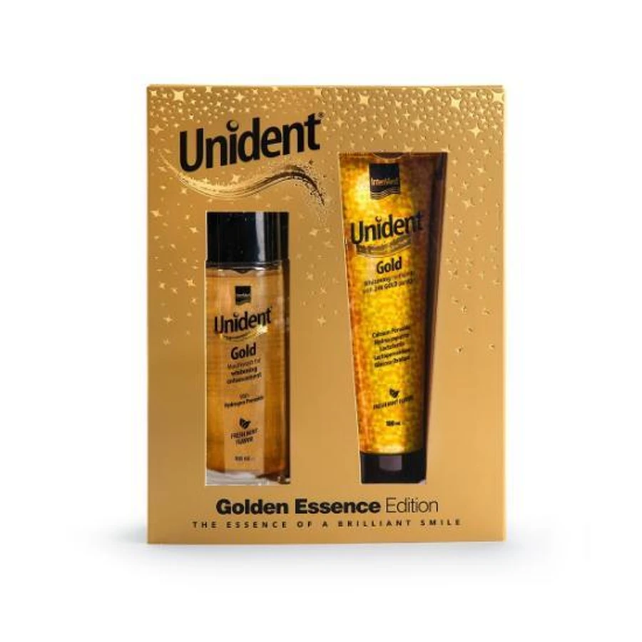 UNIDENT Golden Essence Edition Dentifrice blanchissant Unident Gold Whitening & Mouthwash Unident Gold