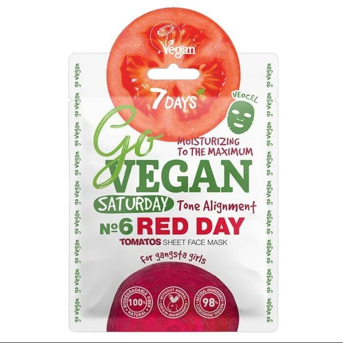 7DAYS Gesichtsmaske Go Vegan Samstag "Red Day" 25g