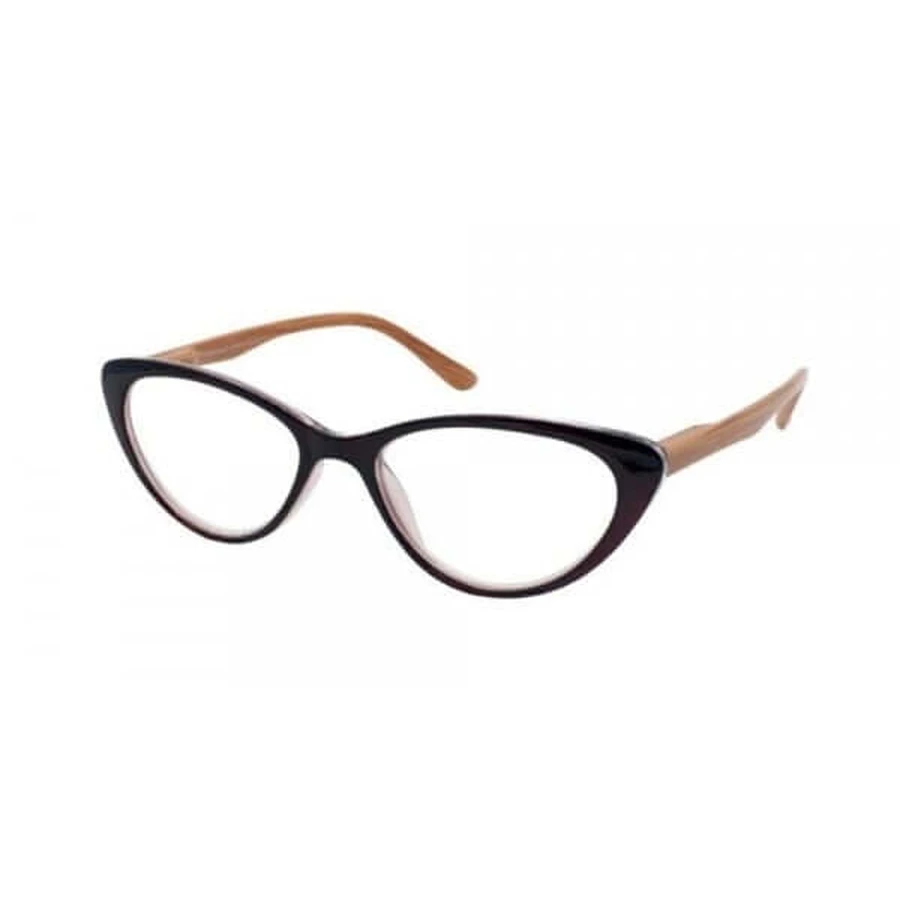 EYELEAD Presbyopie - Leesbril met houten arm, Bordeaux Vlindervorm E206 +3,50