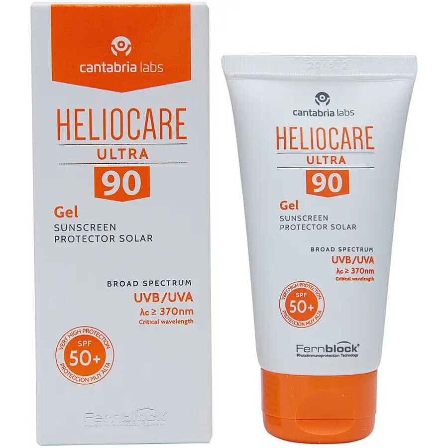 Heliocare Ultra 90 Zonnebrandgel met SPF 50+, 50 ml, Cantabria Labs