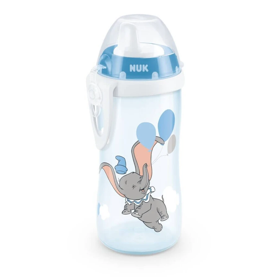 NUK First Choice Kiddy Cup Disney Blue Curling Pot with Hard Nozzle Blue Potrivit pentru copii 12+ luni 300ml