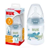NUK Silikonflasche First Choice Kunststoff 0-6m 150ml Temperaturkontrolle mit Temperaturkontrollanzeige - Blau