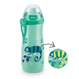 NUK First Choice Sports Cup Chameleon(Changes Colour) Schiebe-Zieh-Becher mit farbwechselndem Deckel ab 24 Monaten, 450ml in verschiedenen Farben - Grün