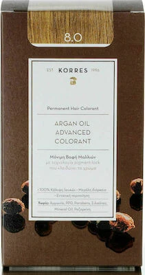 KORRES Arganöl Advanced Colorant Haarfarbe 8.0 Blond Hell Natürlich