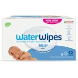 WATERWIPES Wischtücher mit 99,9% Wasser, ohne Alkohol und Parabene (12 Packungen à 60 Stück) 720 Stück