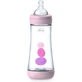 CHICCO Perfect 5 Sticlă de plastic cu tetină din silicon împotriva colicilor de la 4 luni 300ml roz [20235-10]