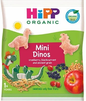 HiPP Mini Dinos Dinosaurier Bio-Produkt aus Getreide & Fruchtsäften Ab dem 1. Jahr 30gr