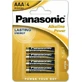 PANASONIC Baterie alkaliczne AAA 4 sztuki