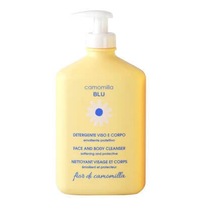 CAMOMILLA Weichmachende & schützende Gesichts- und Körperreinigung Fior Di Camomilla, Reinigungsflüssigkeit für Gesicht und Körper zur Pflege 500ml