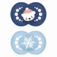 MAM Silicone Soother Original Winter Limited Edition For 6-16 months - Teddy Bear / Snowflake