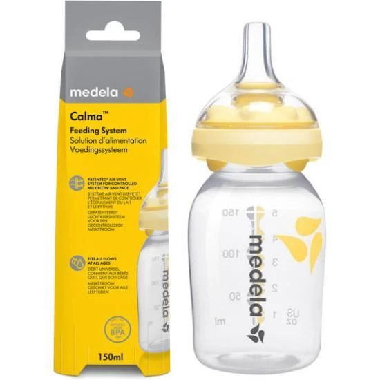 MEDELA Calma Feeding System - Spezial-Kunststoffflasche mit Silikonnippel 150ml [008.0128]