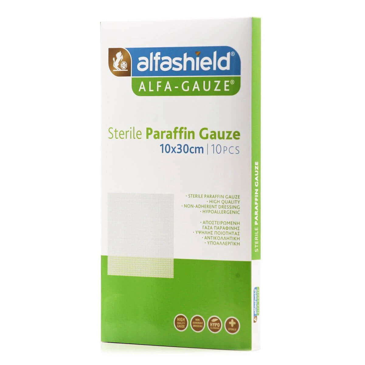 ALFASHIELD Paraffin-Gaze 10x30 10 Stück