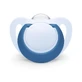 Sucette en silicone orthodontique NUK Star pour 6-18 mois - Bleu-Blue