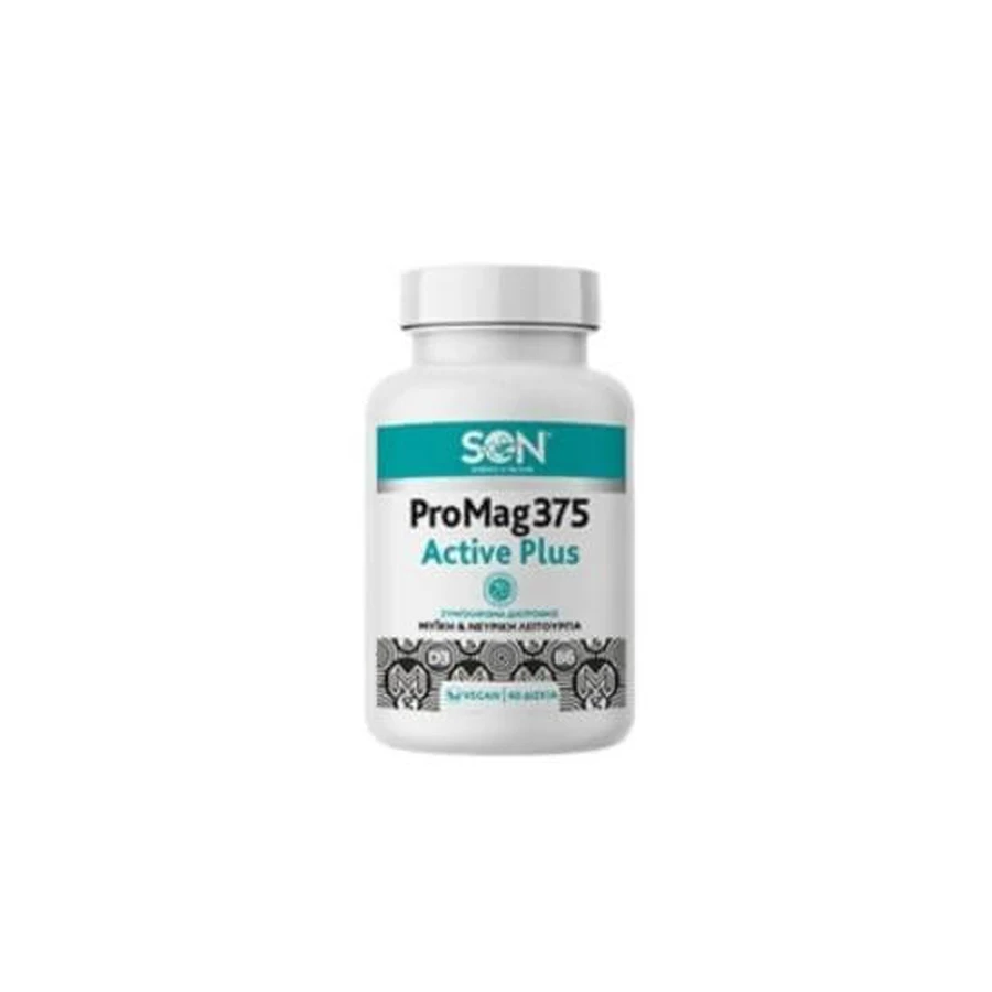 SON ProMag 375 Actief Plus Dieetsupplement met Magnesium 60 Tabletten