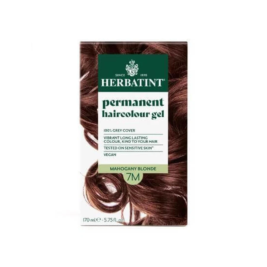 HERBATINT Vopsea de păr permanentă Gel fără amoniac 7M Blond Mahogany 170ml