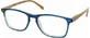 EYELEAD Presbyopia Glasses - Reading Glasses With Wooden Arm & Bone Blue Frame E212 +3.00