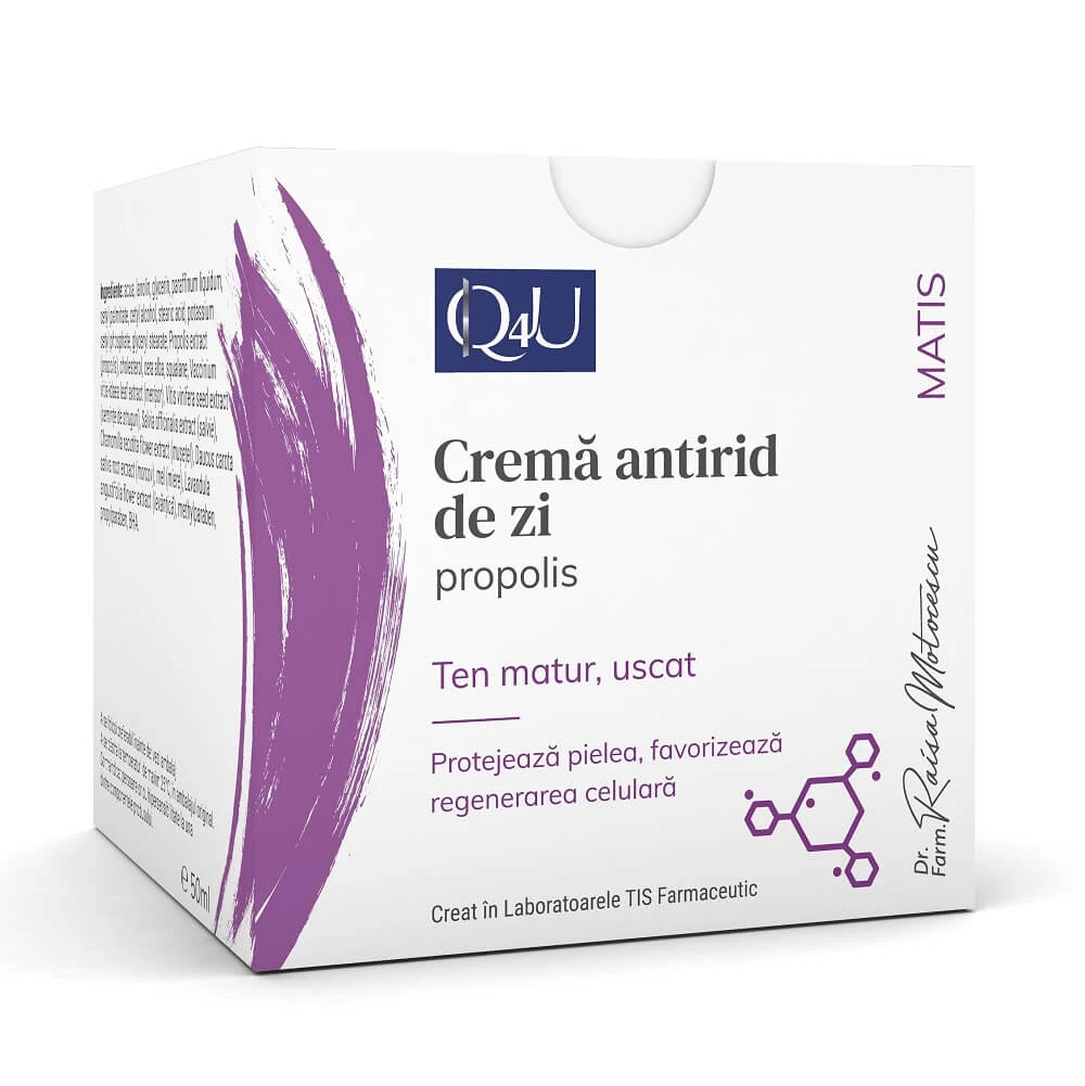 Anti-Falten-Tagescreme mit Propolis Matis Q4U, 50 ml, Tis Farmaceutic