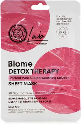 NATURA SIBERICA Biome Detox Therapy Sheet Mask Gesichtsmaske gegen Hautunreinheiten 1 Stück