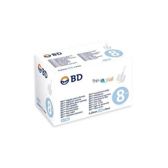 BD Dünnwand-Insulin-Nadeln 31G x 8mm 100 Stück