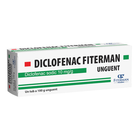 Diclofenac unguent, 10 mg/g, 100 g, Fiterman