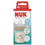 NUK Perfect Match Anti-Colic Kunststoff-Flasche mit Temperaturkontrollanzeige für 0+ Monate, 150ml