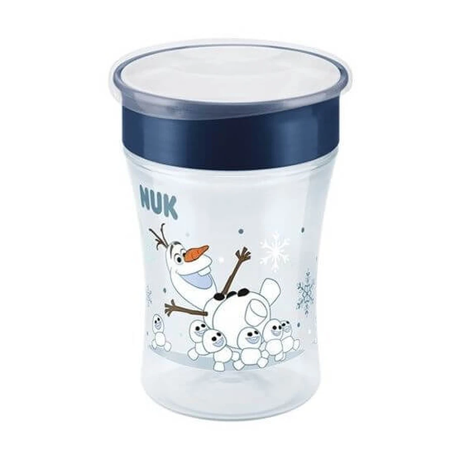 NUK Magic Cup Educational Cup cu buză și capac Disney Frozen 8m+ 230ml [10.255.482] În diferite culori - Albastru