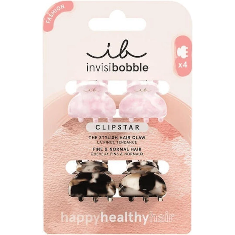 AMBITAS Invisibobble Clipstar Happy Healthy Hair Mini Clipstar 4 bucăți