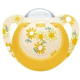NUK Star Kieferorthopädischer Silikonschnuller für 6-18 Monate - Gelbe Blumen