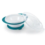NUK Futternapf mit 2 Deckeln Easy Learning Blau 6m+ In verschiedenen Farben - Blau