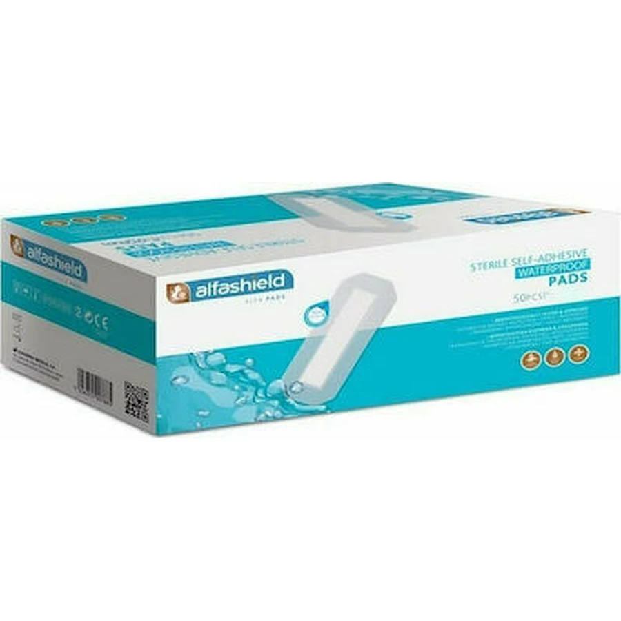 ALFASHIELD Tampons auto-adhésifs stériles imperméables 9x20cm 50 pièces