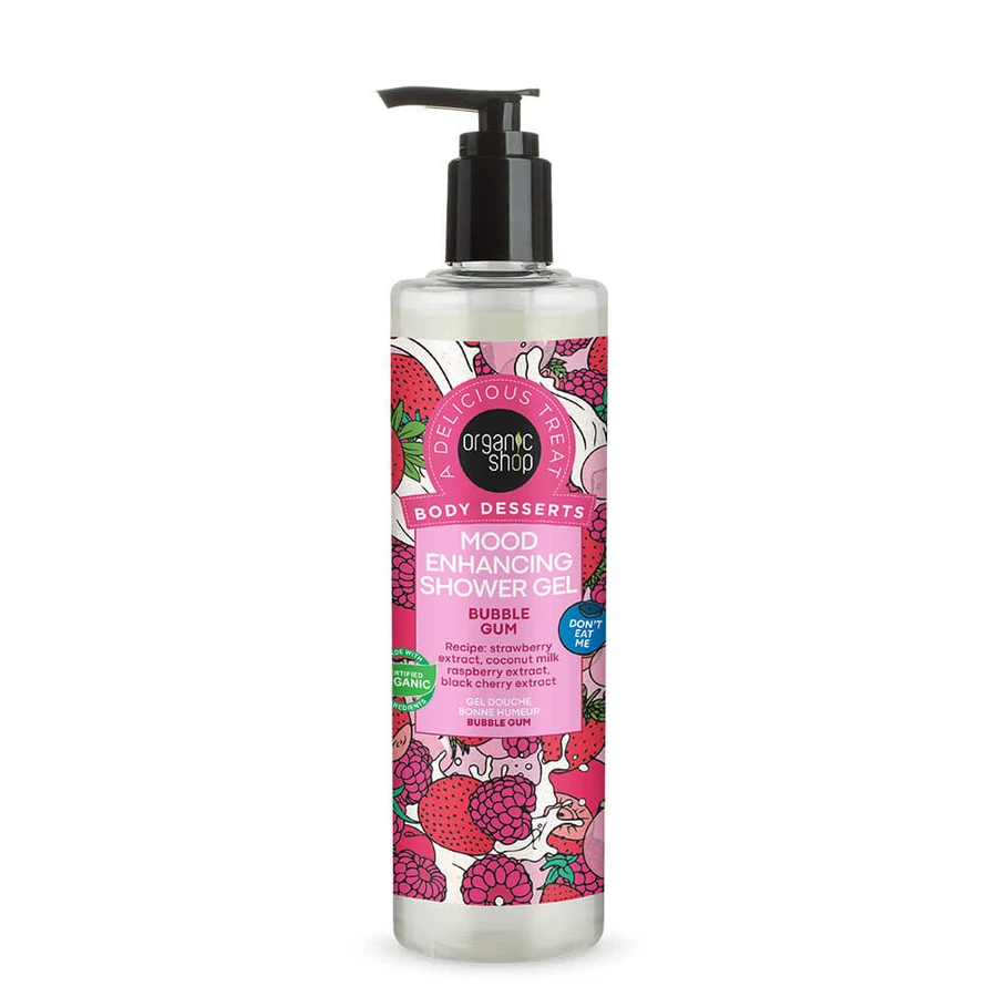 NATURA SIBERICA Organic Shop Body Desserts Bubble Gum, Erfrischendes Duschgel, 280 ml
