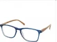 EYELEAD Reading-Presbyopia Glasses Blue With Wooden Arm Red E212 +1.00