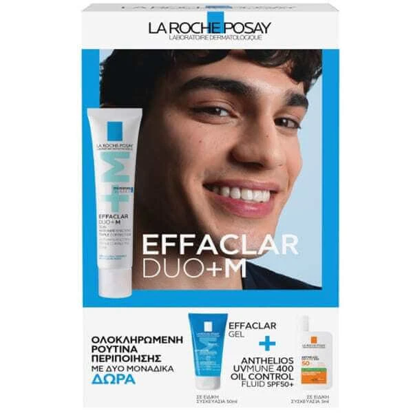 LA ROCHE POSAY Promo mit Effaclar Duo+M Reconstructive Anti Blemish Cream, 40ml & Effaclar Gel Cleansing Gel, 50ml & Anthelios UVMUNE 400 Oil Control