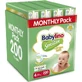 BABYLINO Luiers met kleefstof Sensitive Katoen Zacht Nr.4 Voor 8-13kg 200 stuks