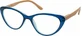 EYELEAD Presbyopia - Reading Glasses Red Blue Butterfly with wooden arm E205 +2.75