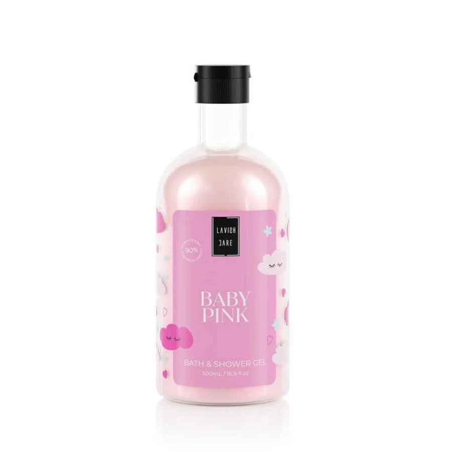 LAVISH CARE Gel de Ducha Baby Pink Gel de Ducha Hidratante y Nutritivo con Perfume Empolvado 500ml