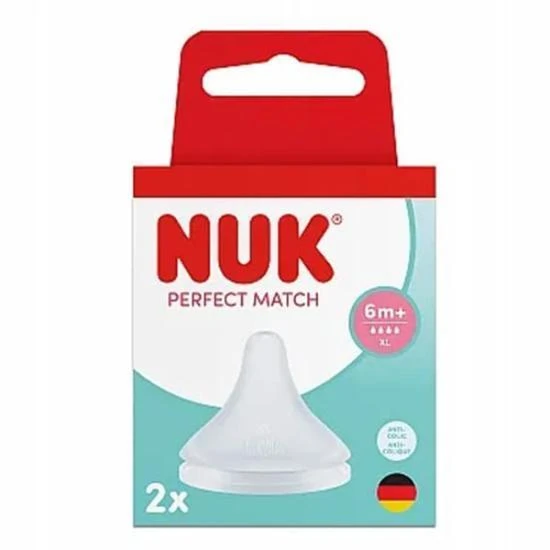 NUK Silikon-Sauger Perfect Match ab 6 Monaten XL2 Stück