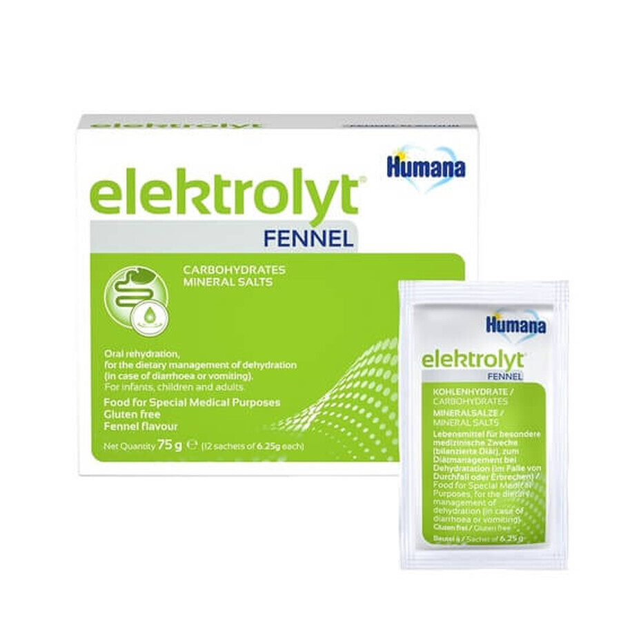 Elektrolyt mit Fenchel, 75g, Humana