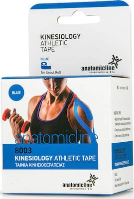 TAPE Anatomic Line Kinesiologie Athletic Tape Kinesiologie-Band in blauer Farbe, 5cm x 5m