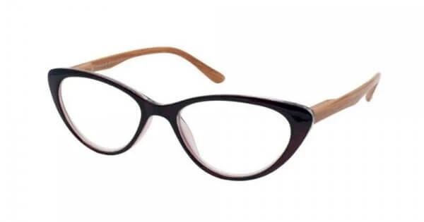 EYELEAD Presbyopie - Lesebrille mit Holzarm, Bordeaux Schmetterlingsform E206 +4,00