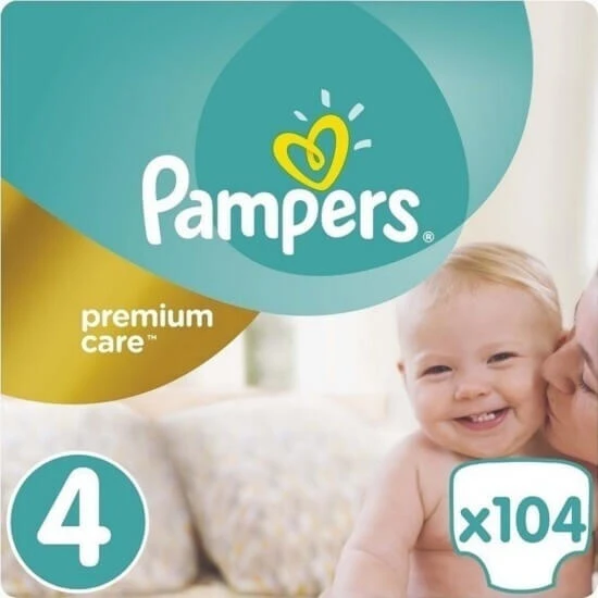 PAMPERS Baby Windeln Premium Care No.4 8-14Kgr 104 Stück Mega Pack