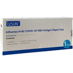 LYSUN Covid & Griep & RSV Drievoudige Snelle Antigeentest 1 Stuks