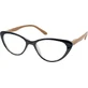 EYELEAD Leesbril-Presbyopie Zwarte vlinder met houten arm E204 +2,50