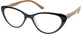 EYELEAD Reading-Presbyopia Glasses Black Butterfly with wooden arm E204 +2.50