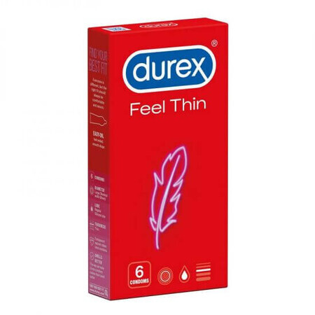 Condom Feel Thin, 6 pieces, Durex