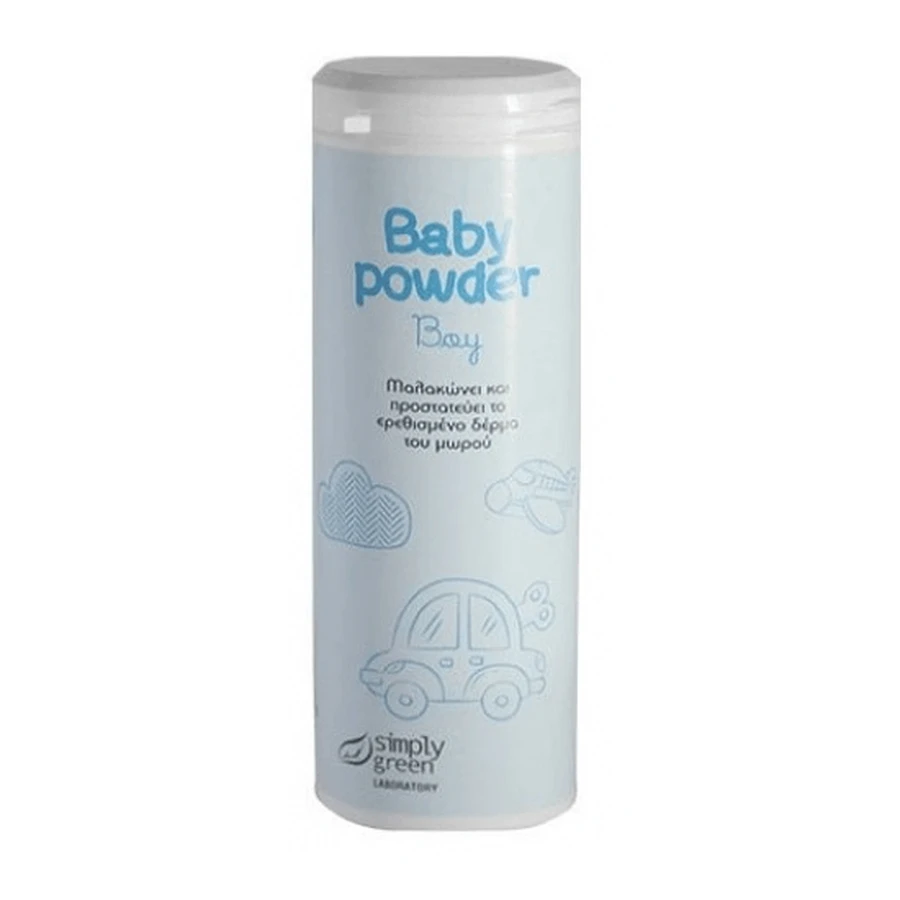 SIMPLY GREEN Poudre pour bébé "Boy" Poudre pour bébé Adoucissant & Réparant la peau irritée du garçon 110g