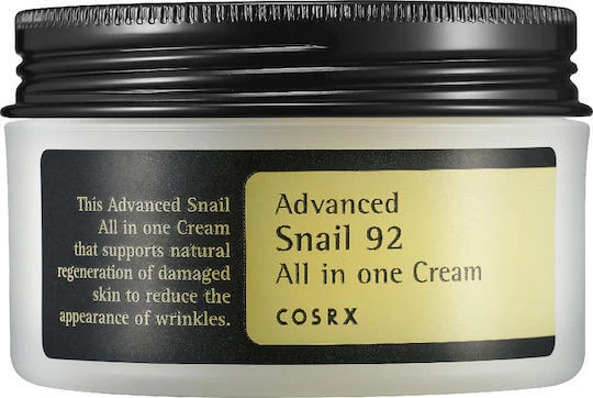 COSRX Advanced Snail 92 All in One 24-Stunden-Gesichtscreme für Hydratation & Regeneration mit Schneckensekretion 100ml