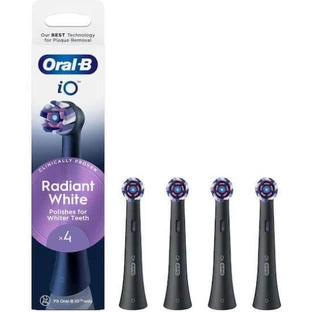 ORAL B iO Vervangingskoppen Voor Elektrische iO Stralend Wit 4 Stuks - Zwarte Kleur