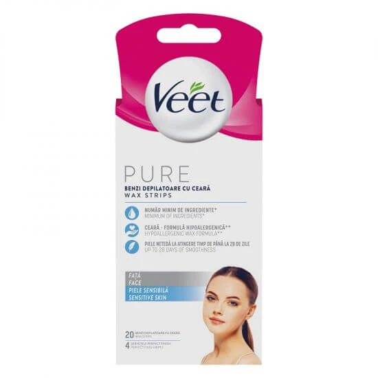 Wachsstreifen für das Gesicht, 20 Stück, Veet