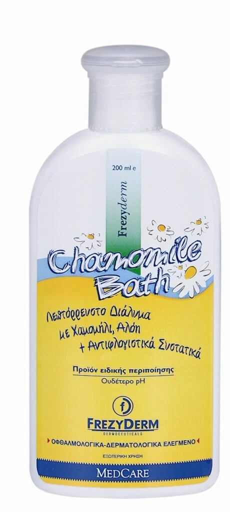 FREZYDERM Baby Kamille Badelösung zur Linderung & Pflege gereizter & empfindlicher Haut 200ml
